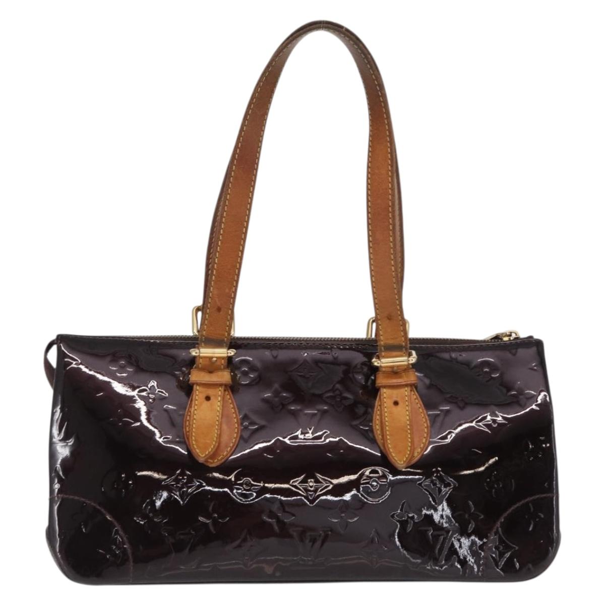 LOUIS VUITTON Monogram Vernis Rosewood Avenue Bag Amarante M93510 LV Auth 171695