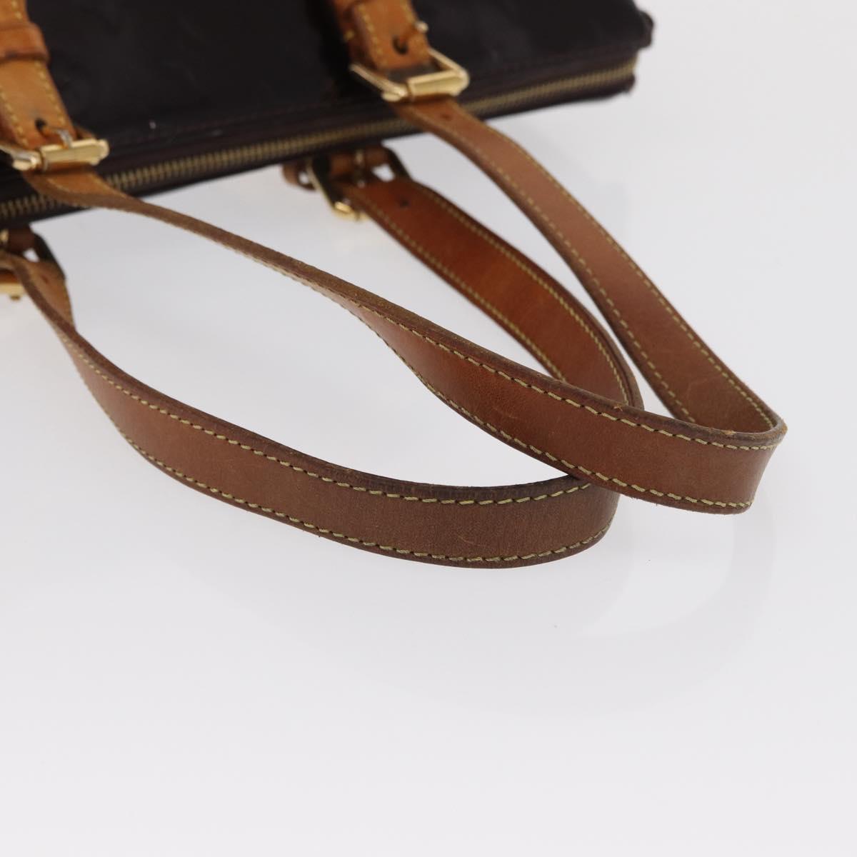 LOUIS VUITTON Monogram Vernis Rosewood Avenue Bag Amarante M93510 LV Auth 171695