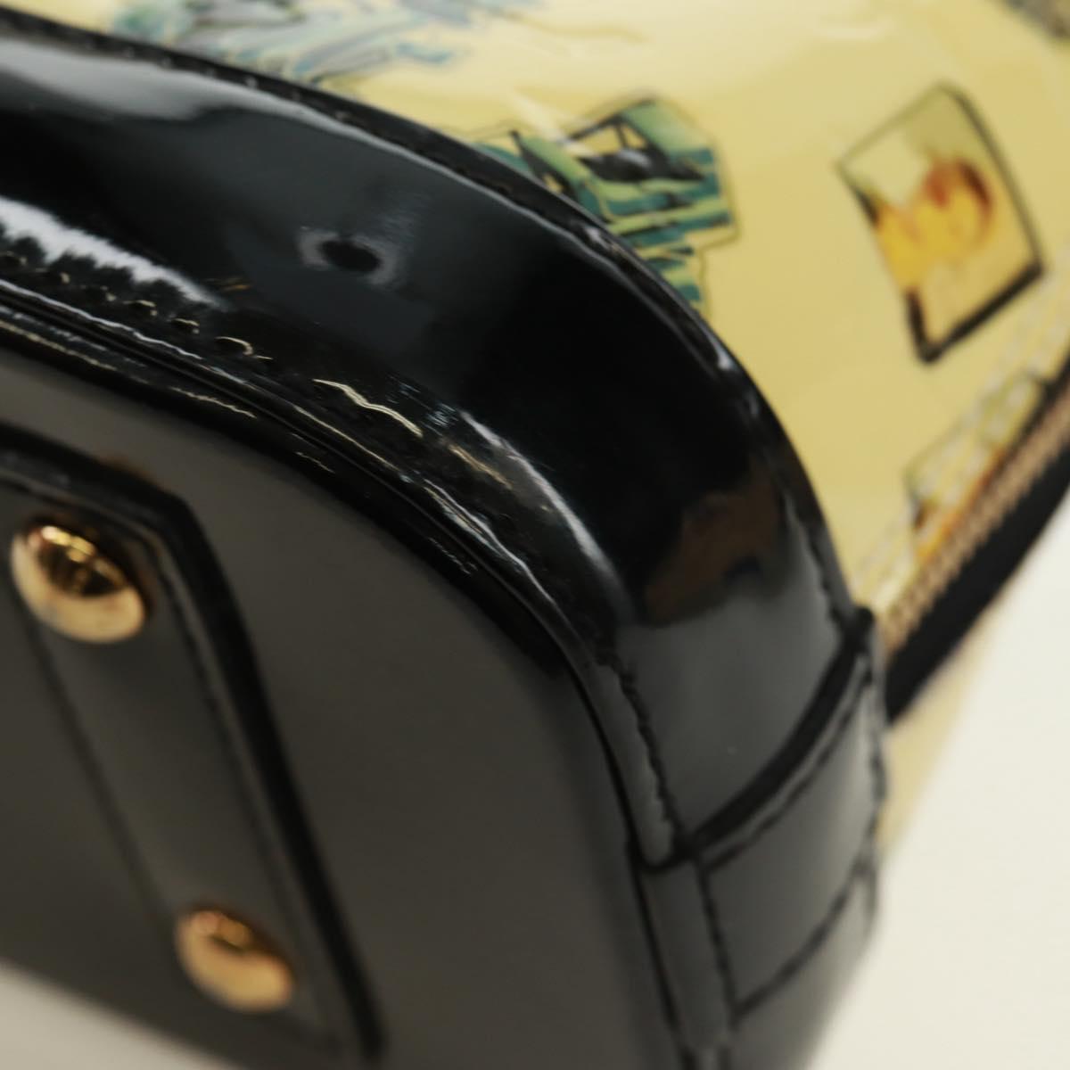 LOUIS VUITTON Vernis Sticker Print Alma PM Hand Bag White M50466 LV Auth 171697V