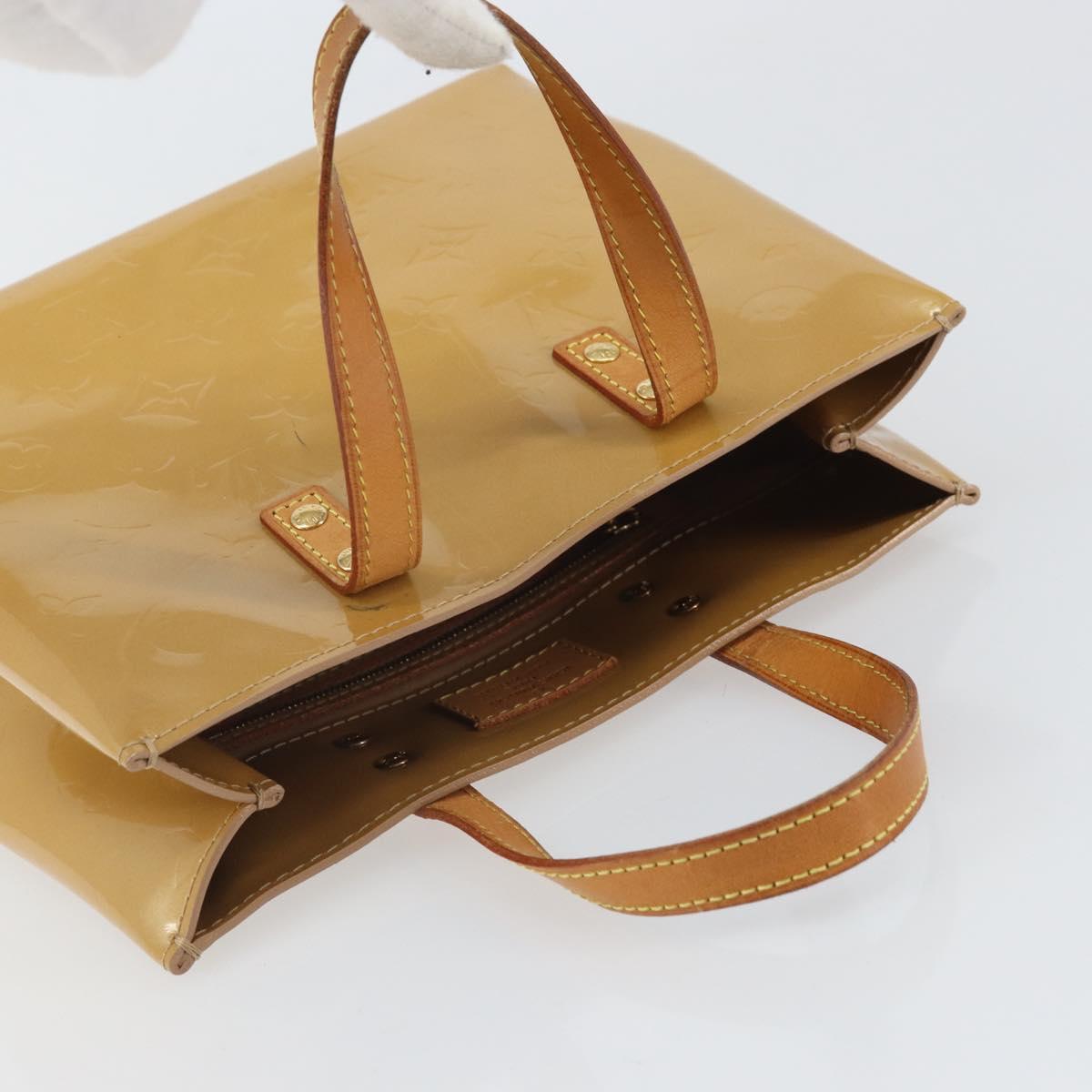 LOUIS VUITTON Monogram Vernis Reade PM Hand Bag Noisette M91334 LV Auth 171717