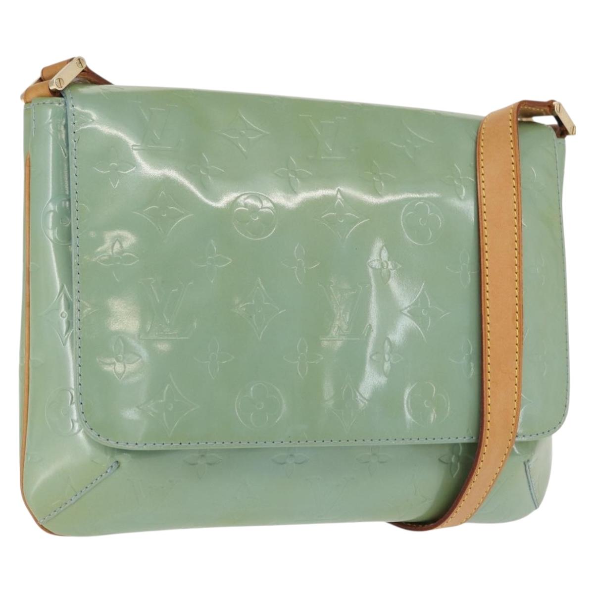 LOUIS VUITTON Monogram Vernis Thompson Street Bag Baby Blue M91009 Auth 171720