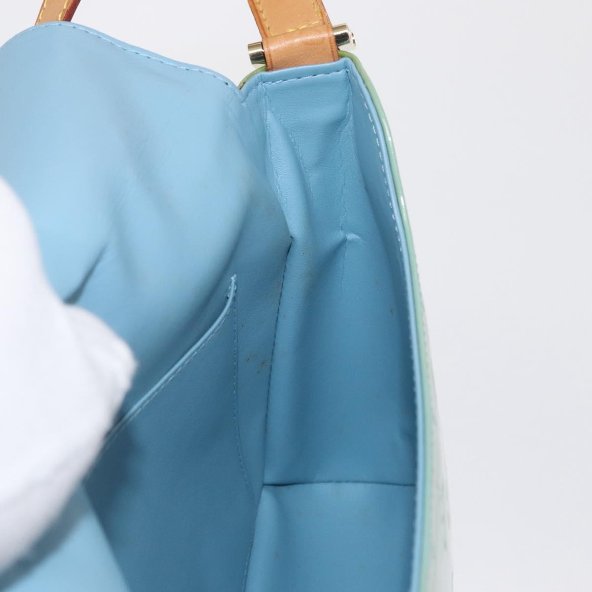 LOUIS VUITTON Monogram Vernis Thompson Street Bag Baby Blue M91009 Auth 171720