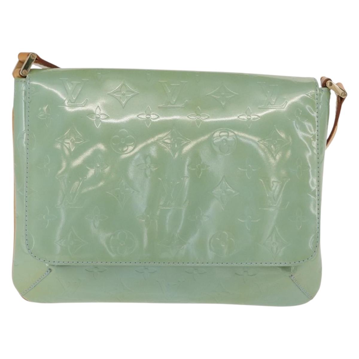 LOUIS VUITTON Monogram Vernis Thompson Street Bag Baby Blue M91009 Auth 171720