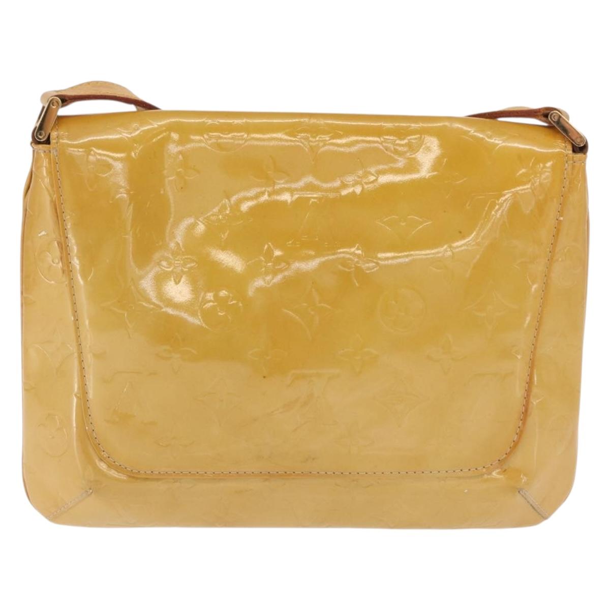 LOUIS VUITTON Monogram Vernis Thompson Street Bag Jaune M91123 LV Auth 171721