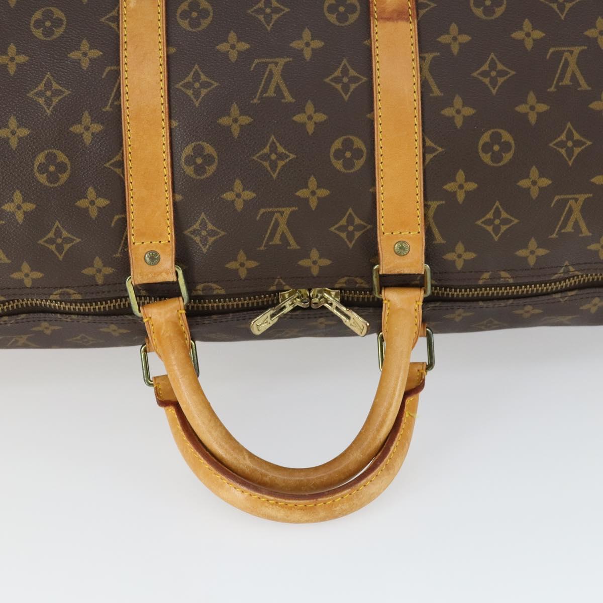LOUIS VUITTON Monogram Keepall 55 Boston Bag M41424 LV Auth 171726