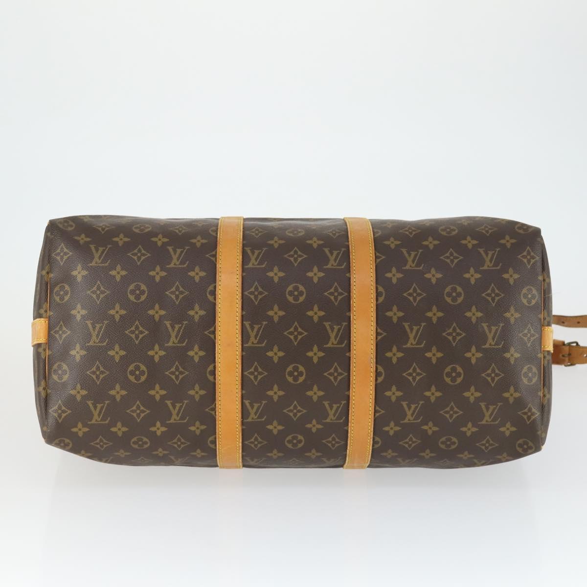 LOUIS VUITTON Monogram Keepall Bandouliere 50 Boston Bag M41416 LV Auth 171729A