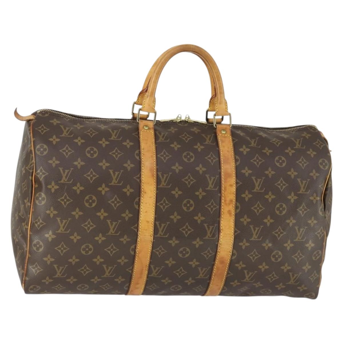 LOUIS VUITTON Monogram Keepall 50 Boston Bag M41426 LV Auth 171730