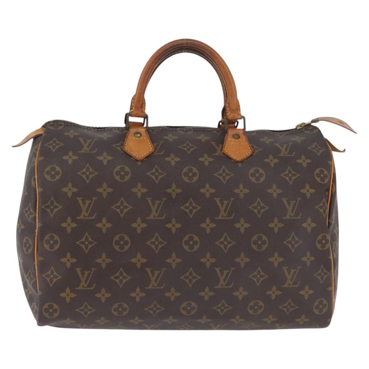 LOUIS VUITTON Monogram Speedy 35 Hand Bag M41524 LV Auth 171744