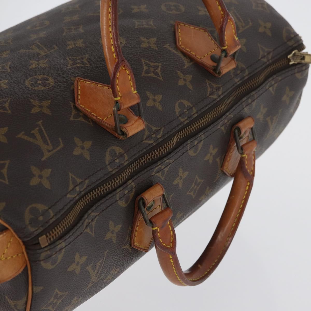 LOUIS VUITTON Monogram Speedy 35 Hand Bag M41524 LV Auth 171744