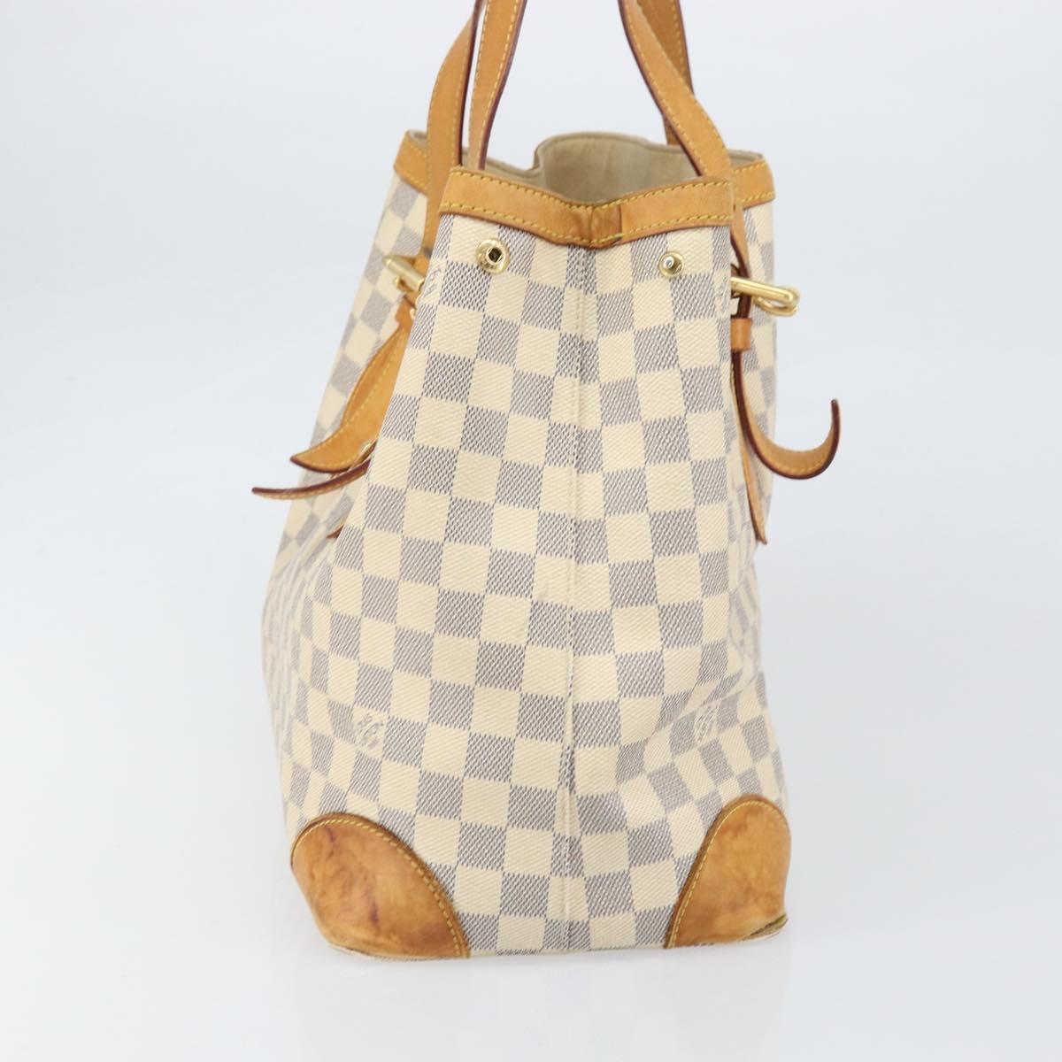 LOUIS VUITTON Damier Azur Hampstead MM Tote Bag N51206 LV Auth 171773
