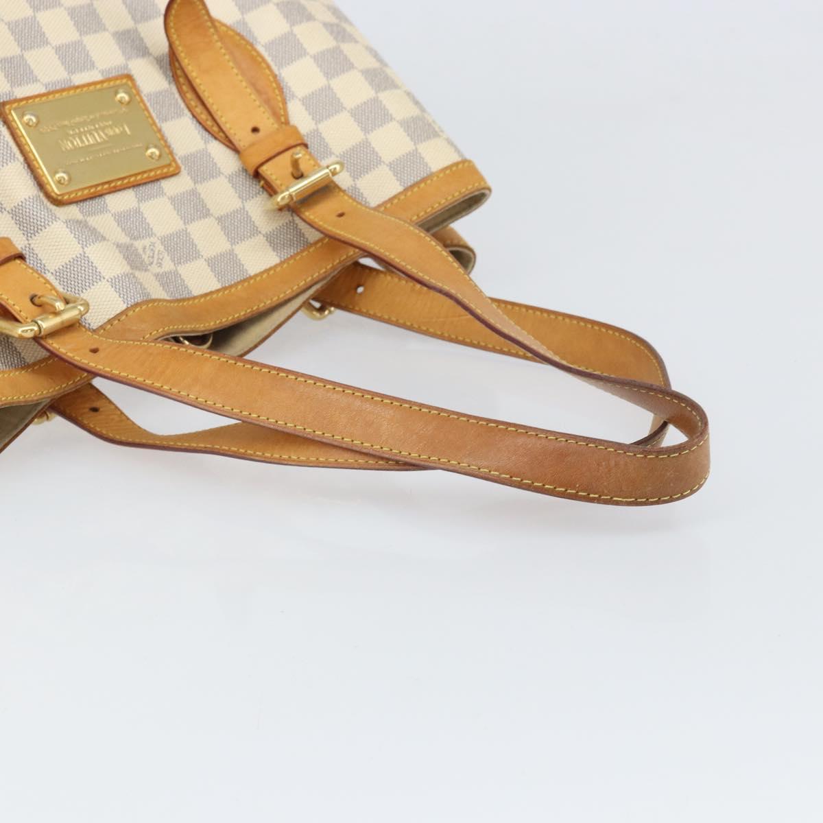 LOUIS VUITTON Damier Azur Hampstead MM Tote Bag N51206 LV Auth 171773