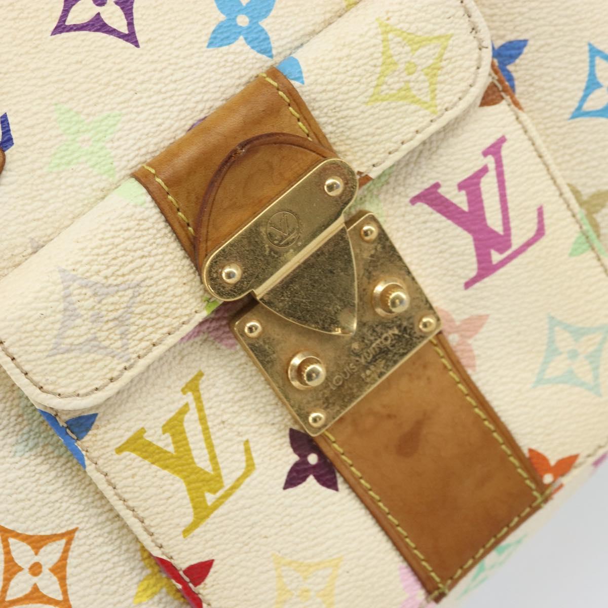 LOUIS VUITTON Monogram Multicolor Speedy 30 Bag White Bron M92643 LV Auth 171774