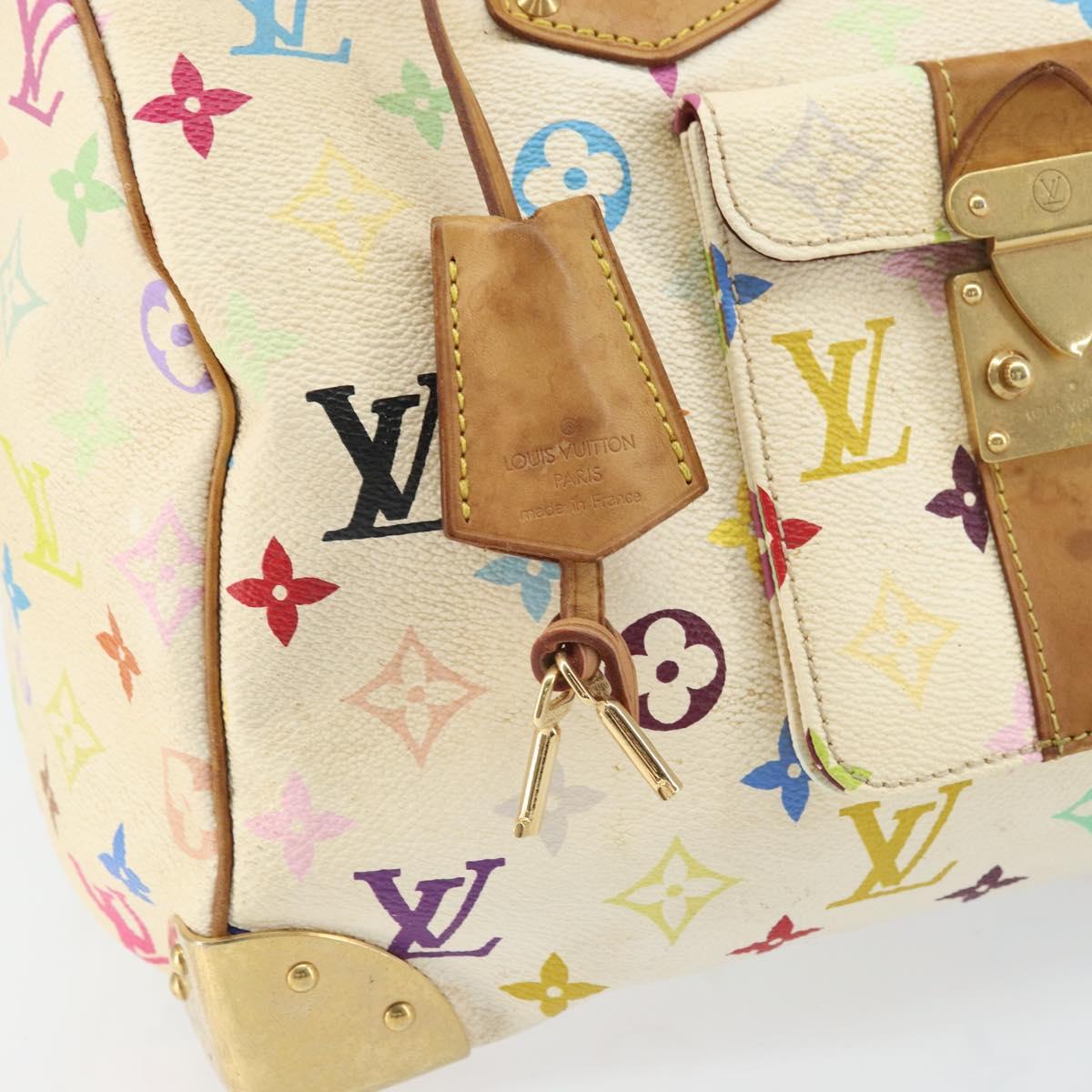LOUIS VUITTON Monogram Multicolor Speedy 30 Bag White Bron M92643 LV Auth 171774