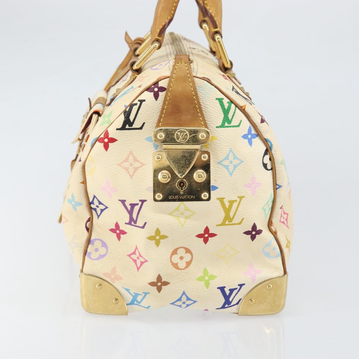 LOUIS VUITTON Monogram Multicolor Speedy 30 Bag White Bron M92643 LV Auth 171774