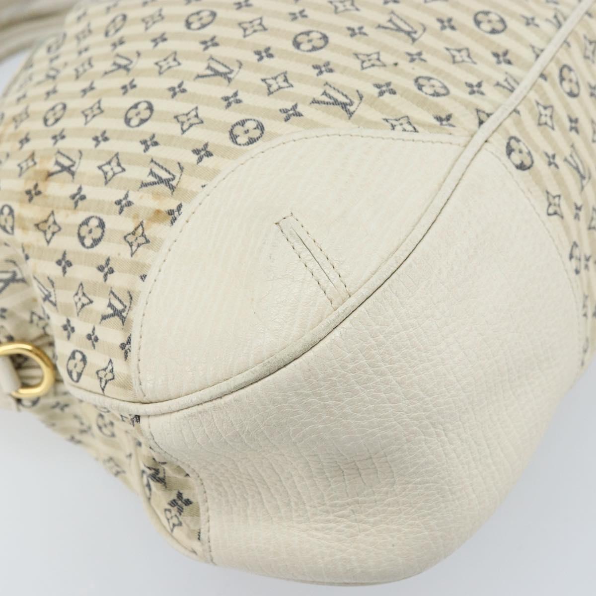 LOUIS VUITTON Monogram Mini Lin Croisette Marina GM Bag Blue M95492 Auth 171786A