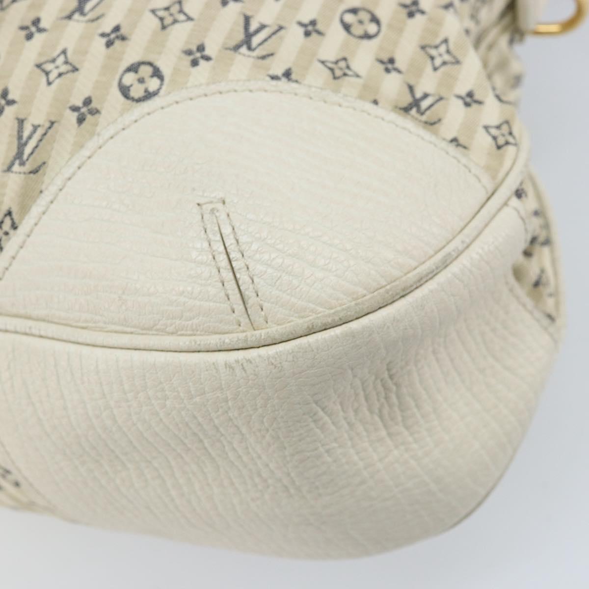 LOUIS VUITTON Monogram Mini Lin Croisette Marina GM Bag Blue M95492 Auth 171786A
