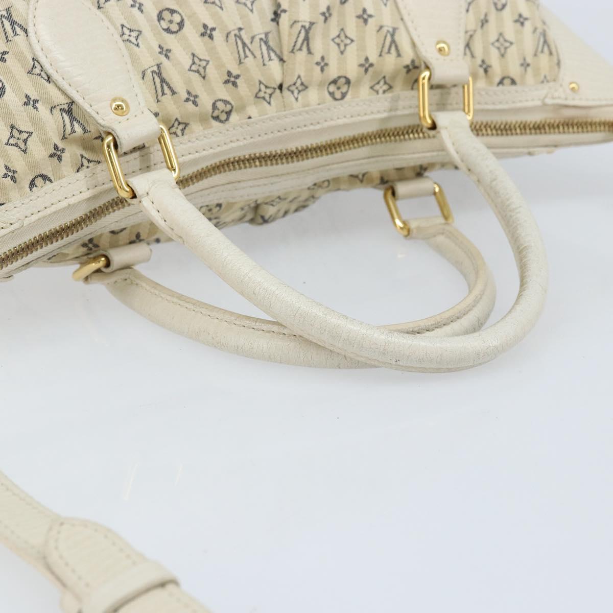 LOUIS VUITTON Monogram Mini Lin Croisette Marina GM Bag Blue M95492 Auth 171786A