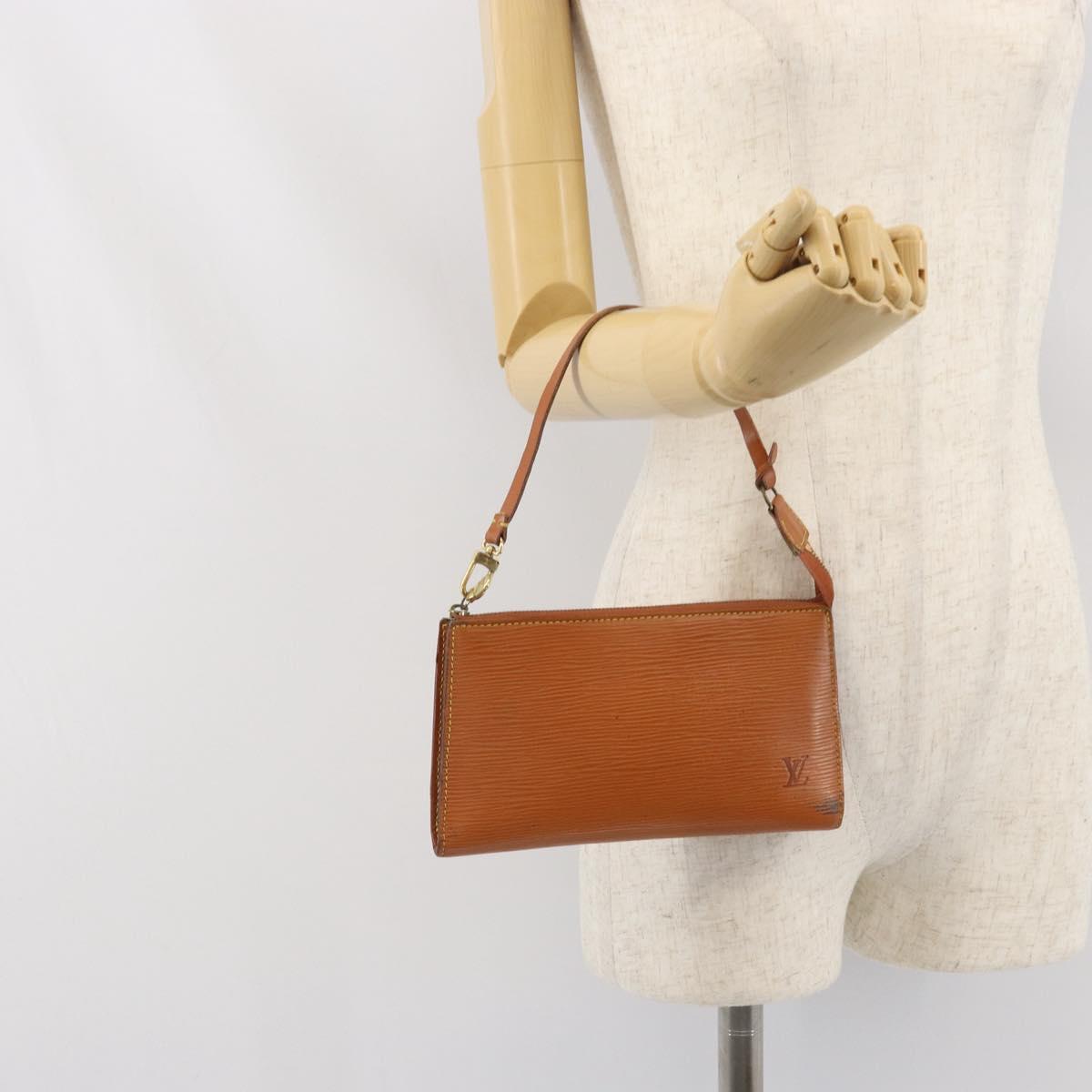 LOUIS VUITTON Epi Pochette Accessoires Pouch Zipangu Gold M52948 LV Auth 171803