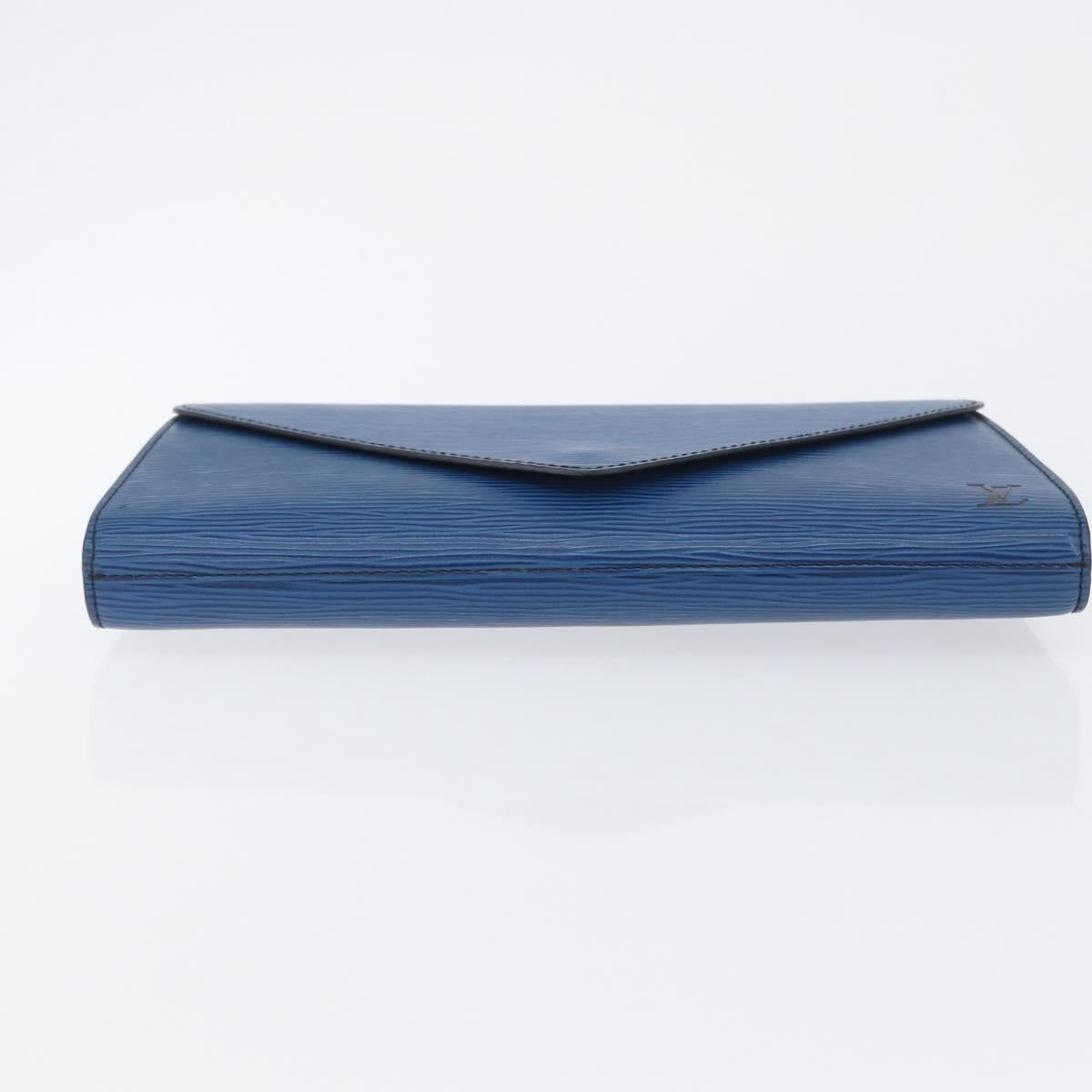 LOUIS VUITTON Epi Art Deco Clutch Bag Blue M52635 LV Auth 171813