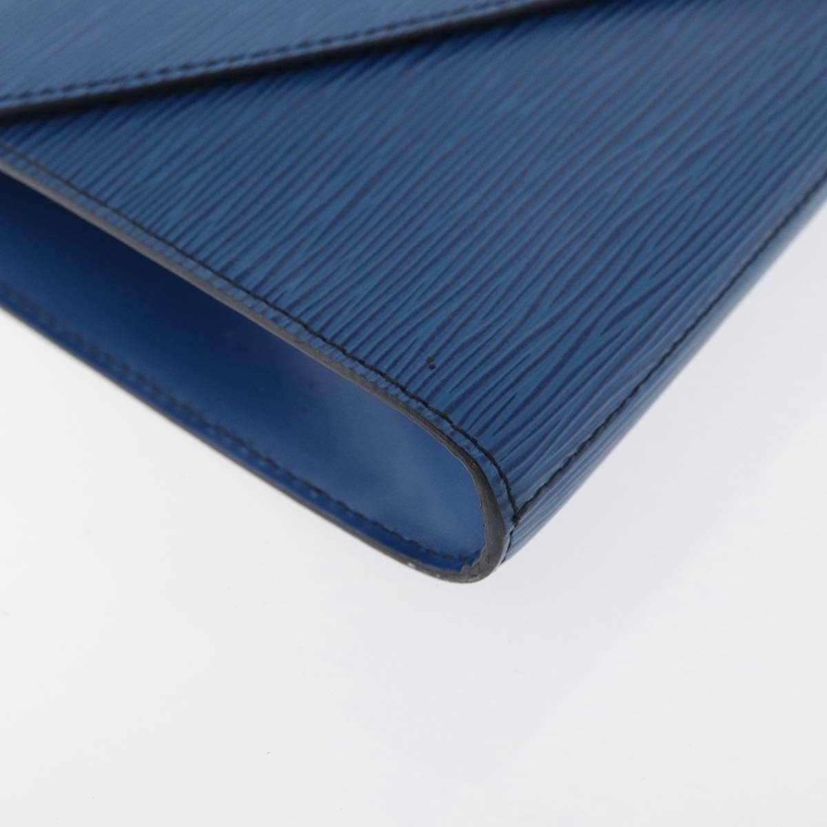 LOUIS VUITTON Epi Art Deco Clutch Bag Blue M52635 LV Auth 171813