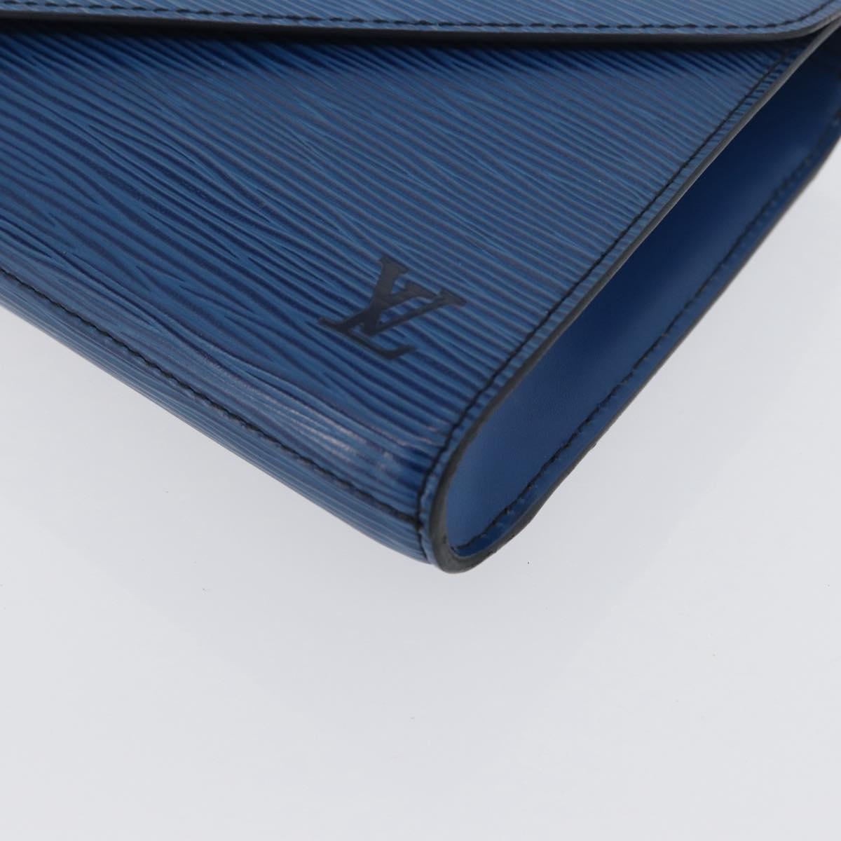 LOUIS VUITTON Epi Art Deco Clutch Bag Blue M52635 LV Auth 171813