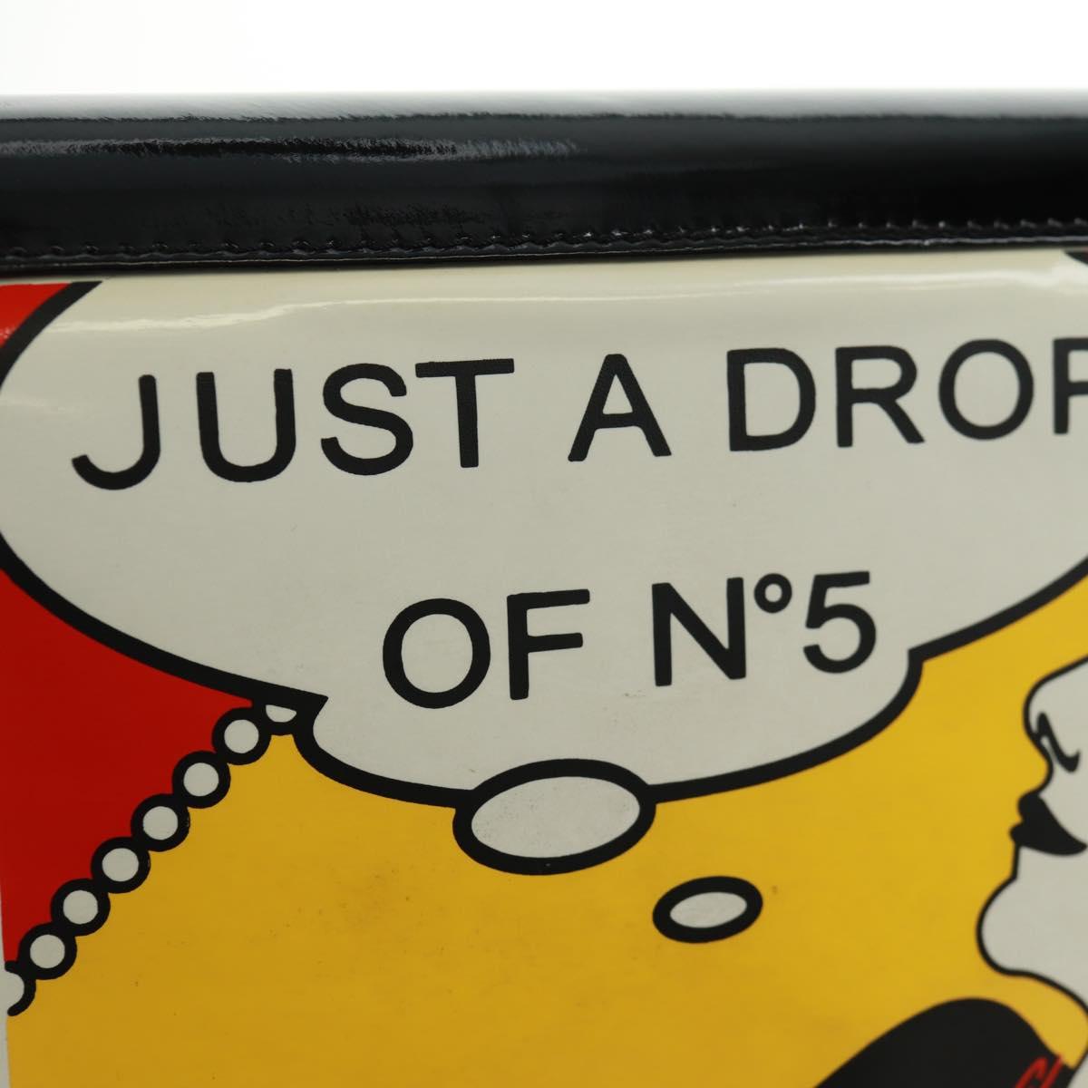 CHANEL Mademoiselle Comic JUST A DROP OF NO.5 Bag Patent Leather CC Auth 171816V