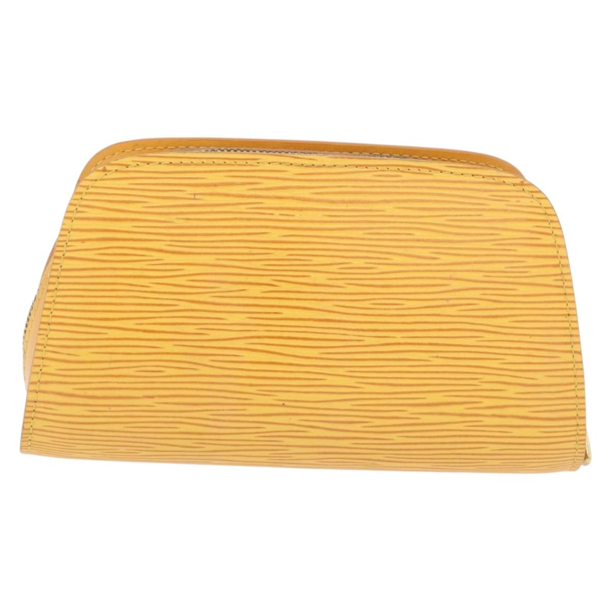 LOUIS VUITTON Epi Dauphine PM Pouch Yellow M48449 LV Auth 171817