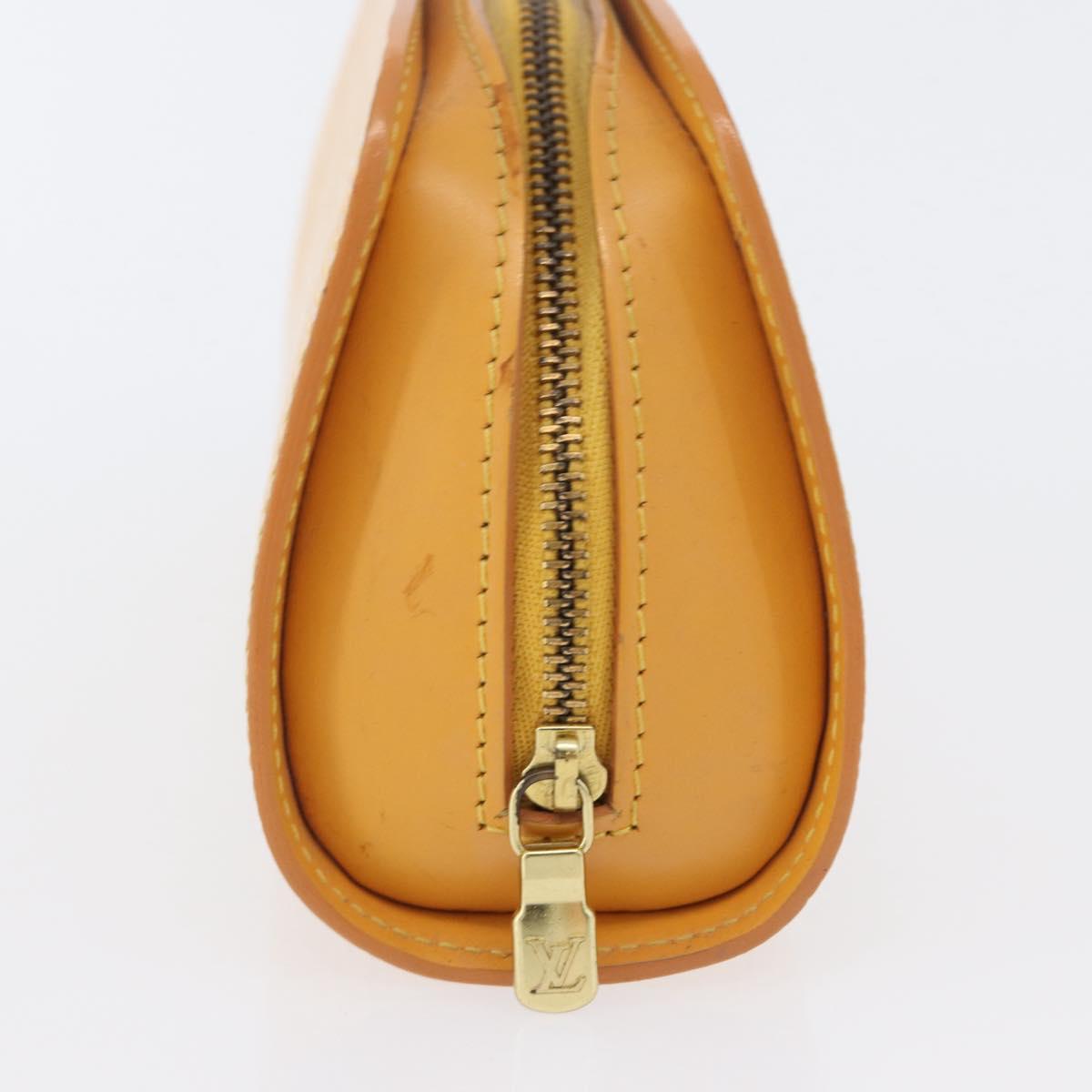 LOUIS VUITTON Epi Dauphine PM Pouch Yellow M48449 LV Auth 171817