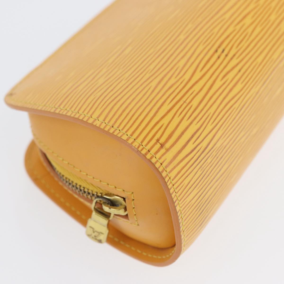 LOUIS VUITTON Epi Dauphine PM Pouch Yellow M48449 LV Auth 171817