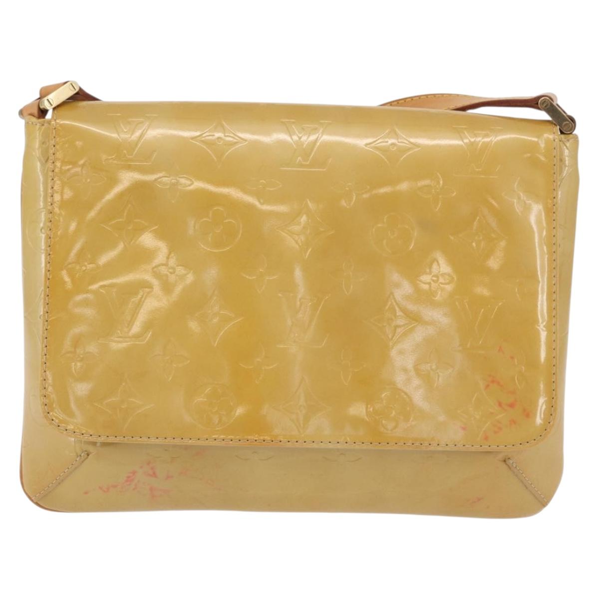 LOUIS VUITTON Monogram Vernis Thompson Street Bag Beige M91301 LV Auth 171822