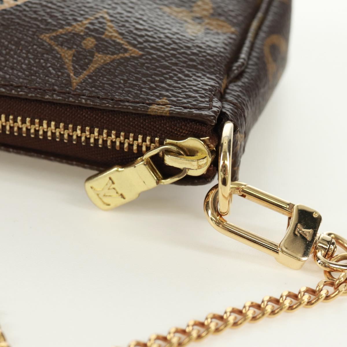 LOUIS VUITTON Monogram T&B Mini Pochette Accessoires Pouch M60153 Auth 171828V