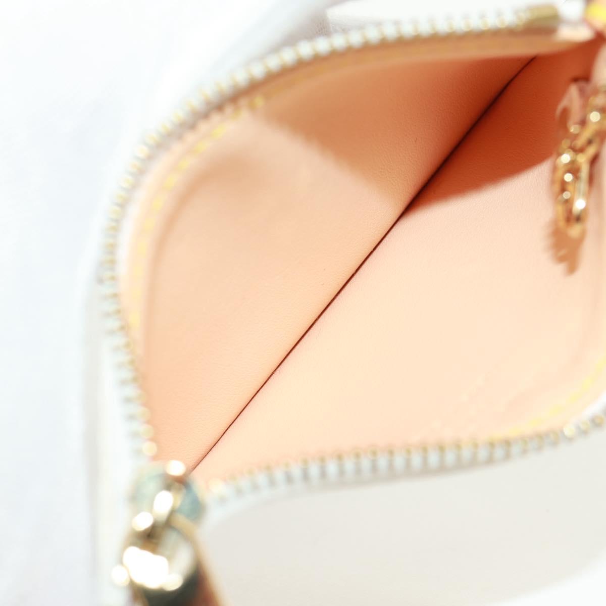 LOUIS VUITTON Multicolor Pochette Cles Coin Purse White M92655 LV Auth 171841V