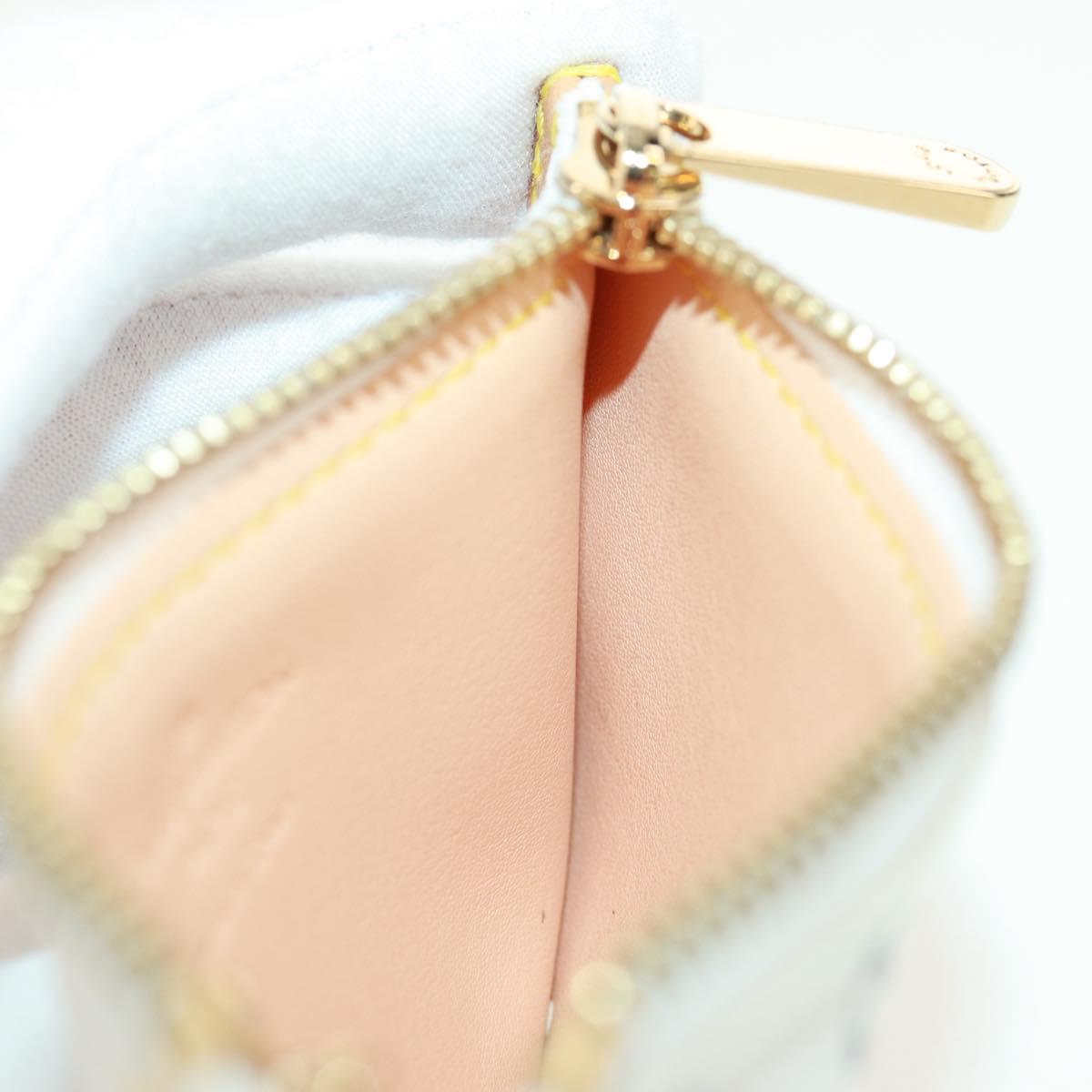 LOUIS VUITTON Multicolor Pochette Cles Coin Purse White M92655 LV Auth 171841V
