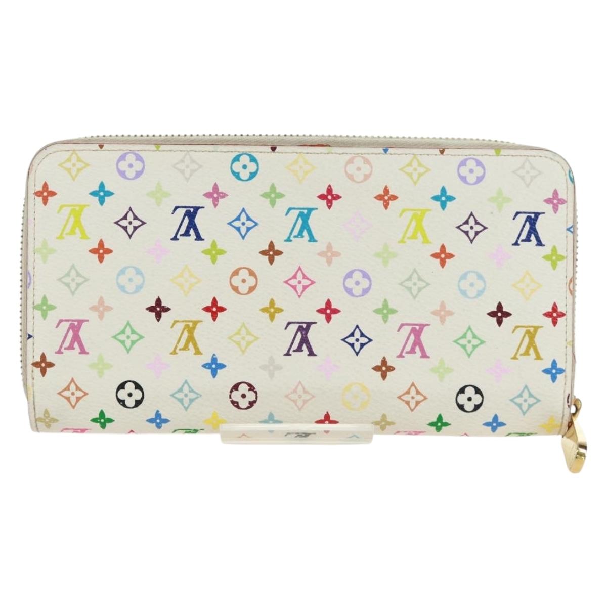 LOUIS VUITTON Monogram Multicolor Zippy Long Wallet White M60241 LV Auth 171842V