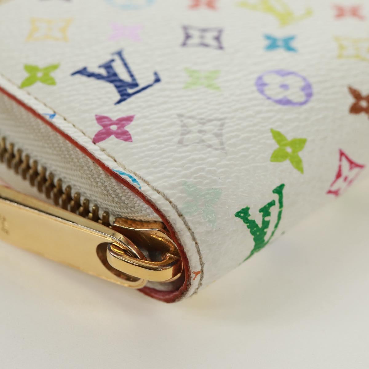 LOUIS VUITTON Monogram Multicolor Zippy Long Wallet White M60241 LV Auth 171842V