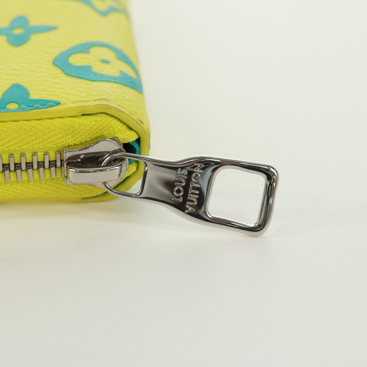 LOUIS VUITTON Playground Zippy Vertical Wallet Yellow M82005 Auth 171843M
