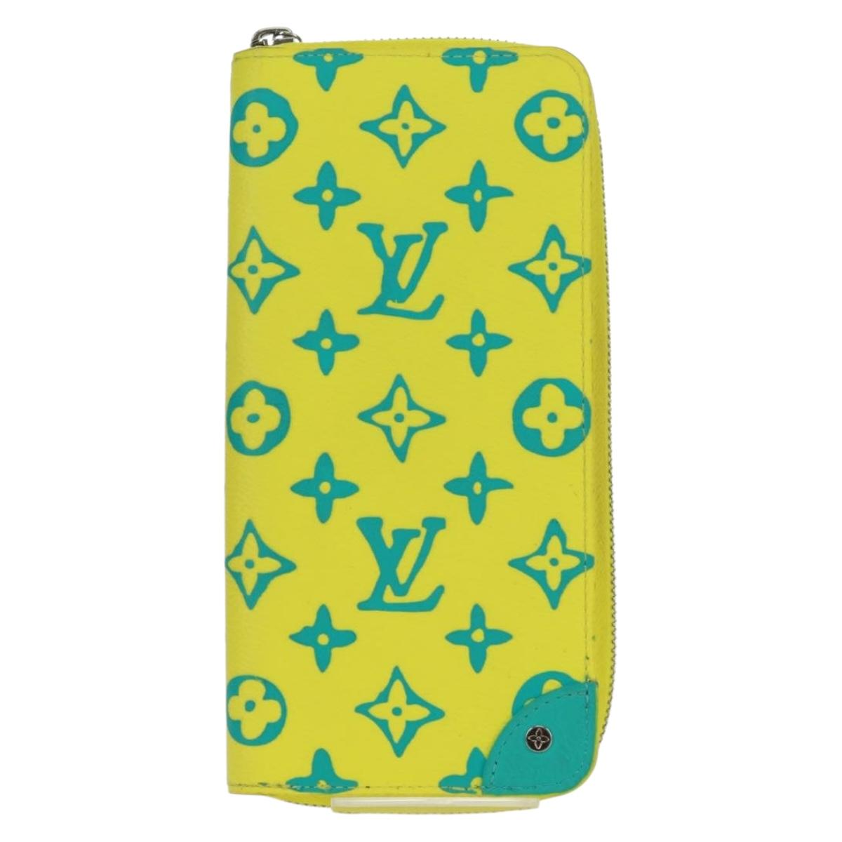 LOUIS VUITTON Playground Zippy Vertical Wallet Yellow M82005 Auth 171843M
