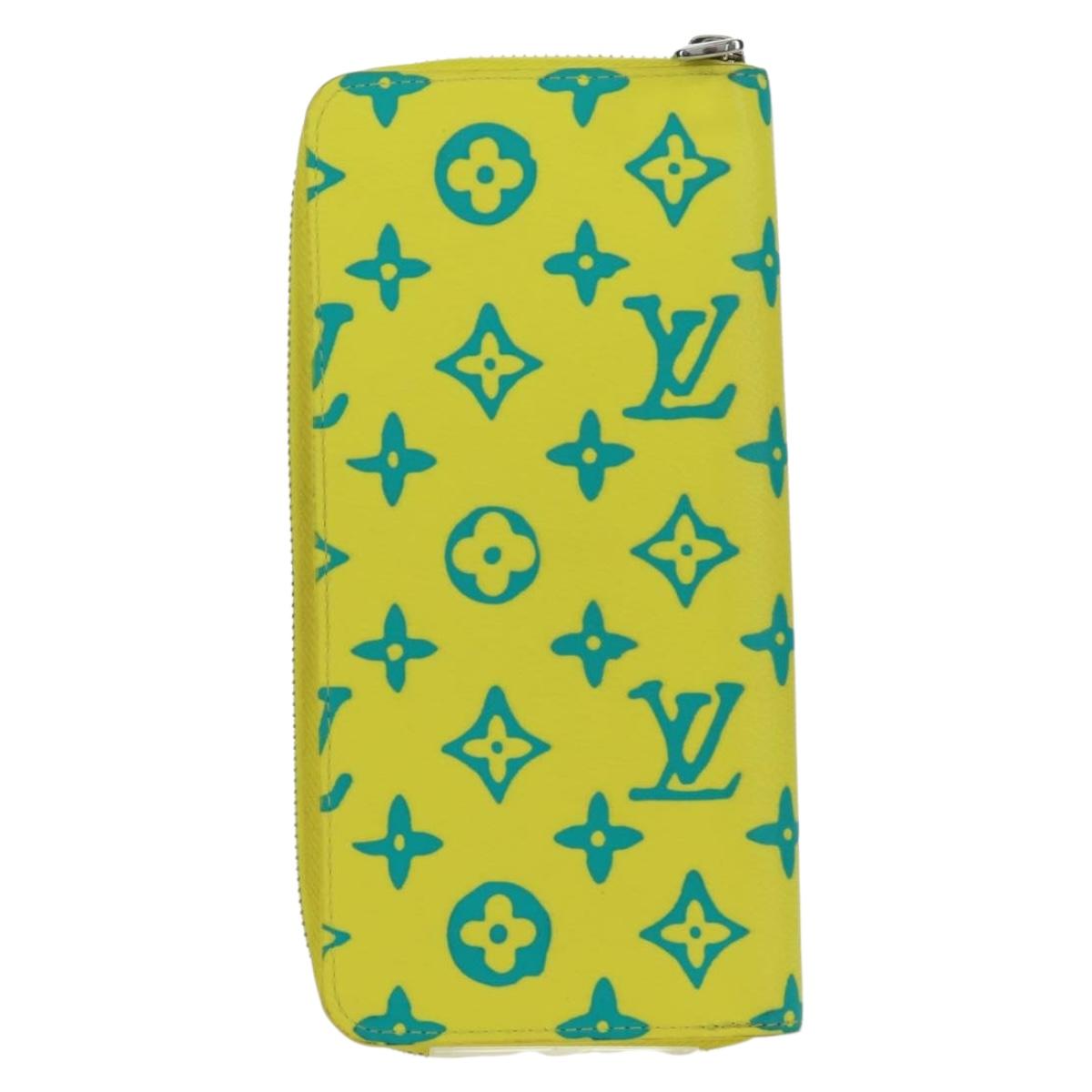 LOUIS VUITTON Playground Zippy Vertical Wallet Yellow M82005 Auth 171843M