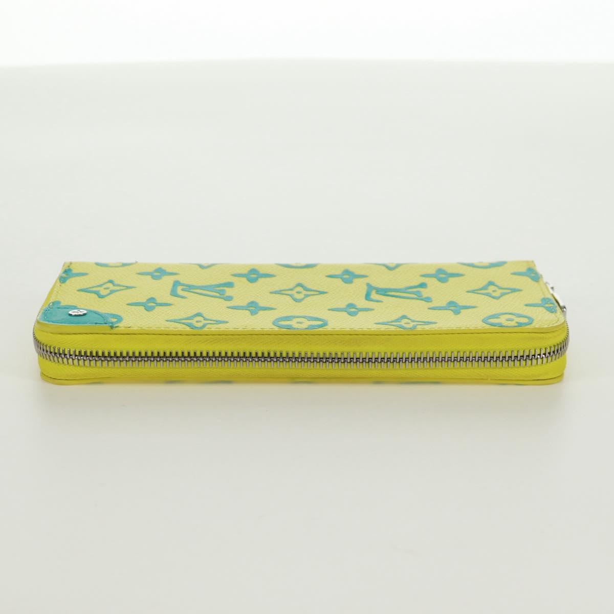 LOUIS VUITTON Playground Zippy Vertical Wallet Yellow M82005 Auth 171843M