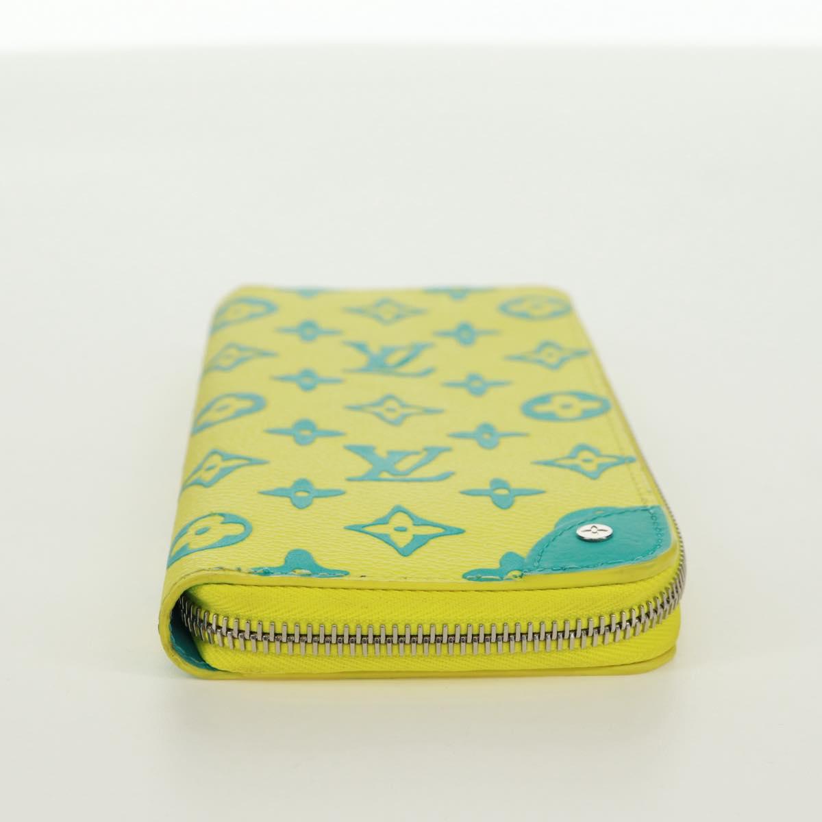 LOUIS VUITTON Playground Zippy Vertical Wallet Yellow M82005 Auth 171843M