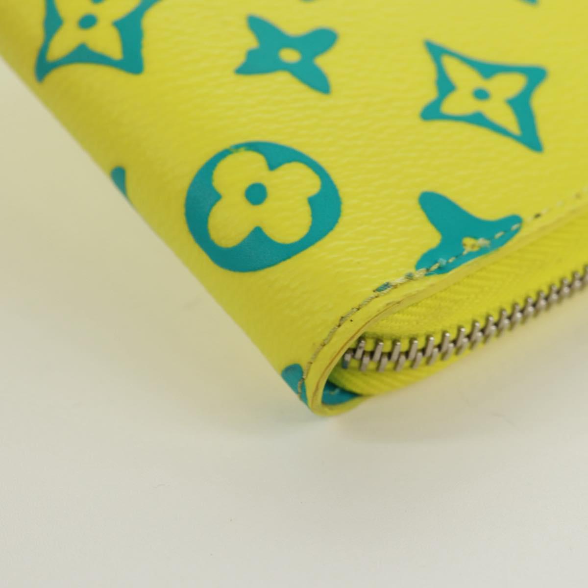 LOUIS VUITTON Playground Zippy Vertical Wallet Yellow M82005 Auth 171843M