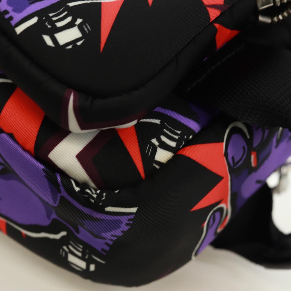 PRADA Universal Studio Collaboration Frankenstein Bag Nylon Purple Auth 171848M