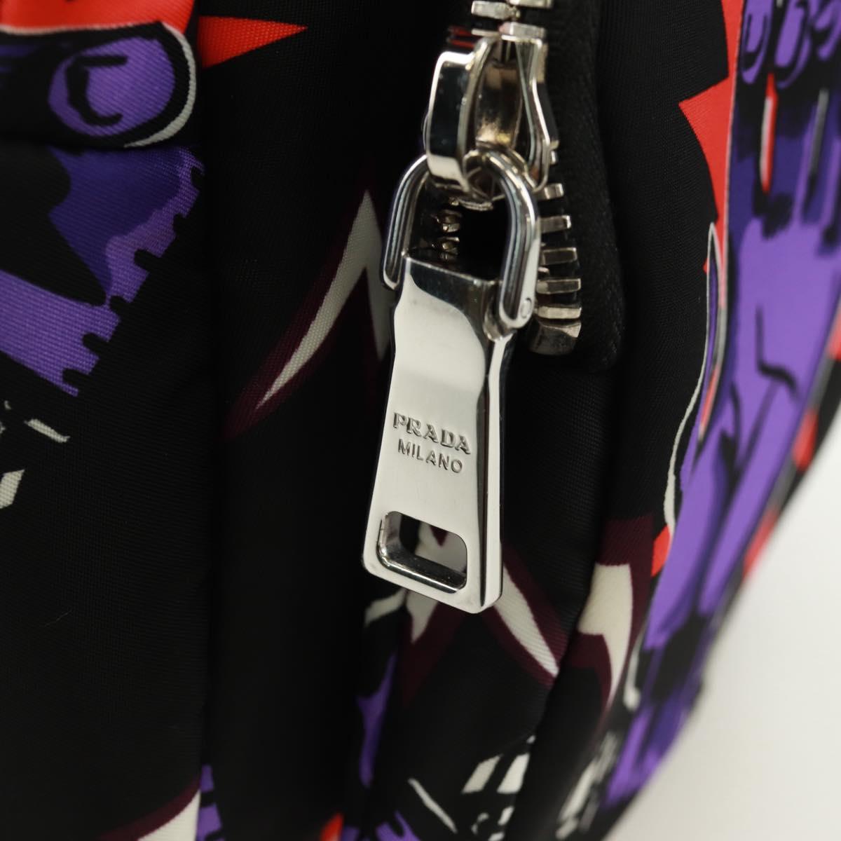 PRADA Universal Studio Collaboration Frankenstein Bag Nylon Purple Auth 171848M