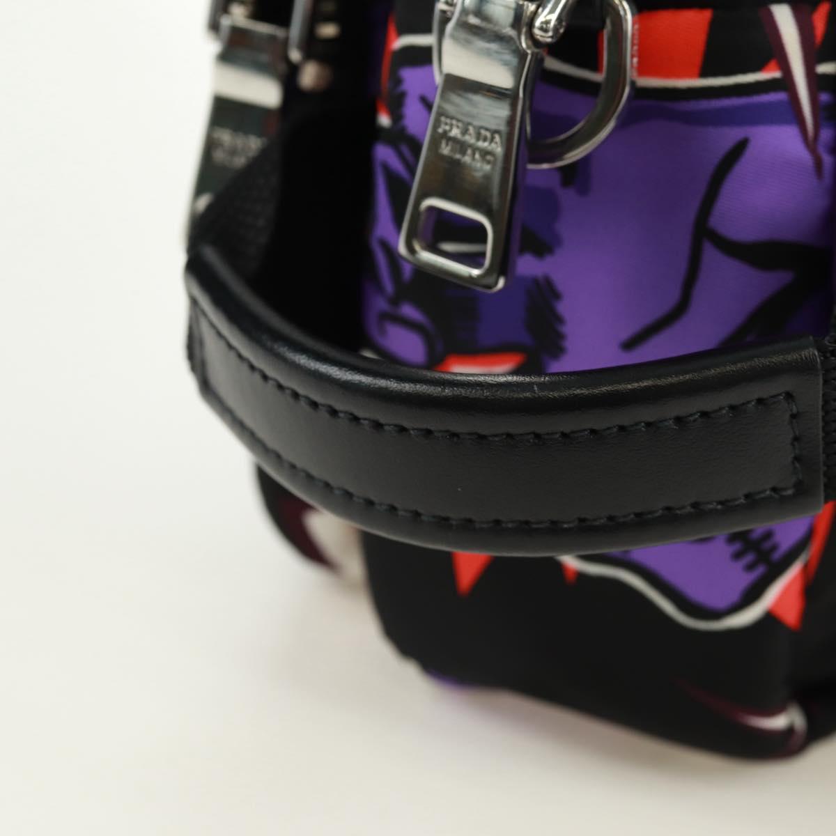 PRADA Universal Studio Collaboration Frankenstein Bag Nylon Purple Auth 171848M