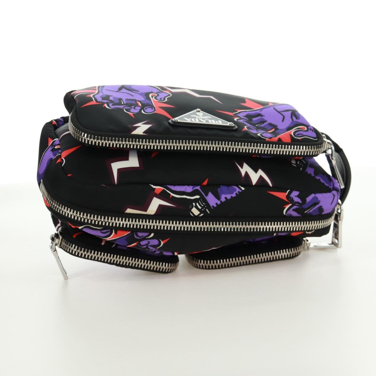 PRADA Universal Studio Collaboration Frankenstein Bag Nylon Purple Auth 171848M