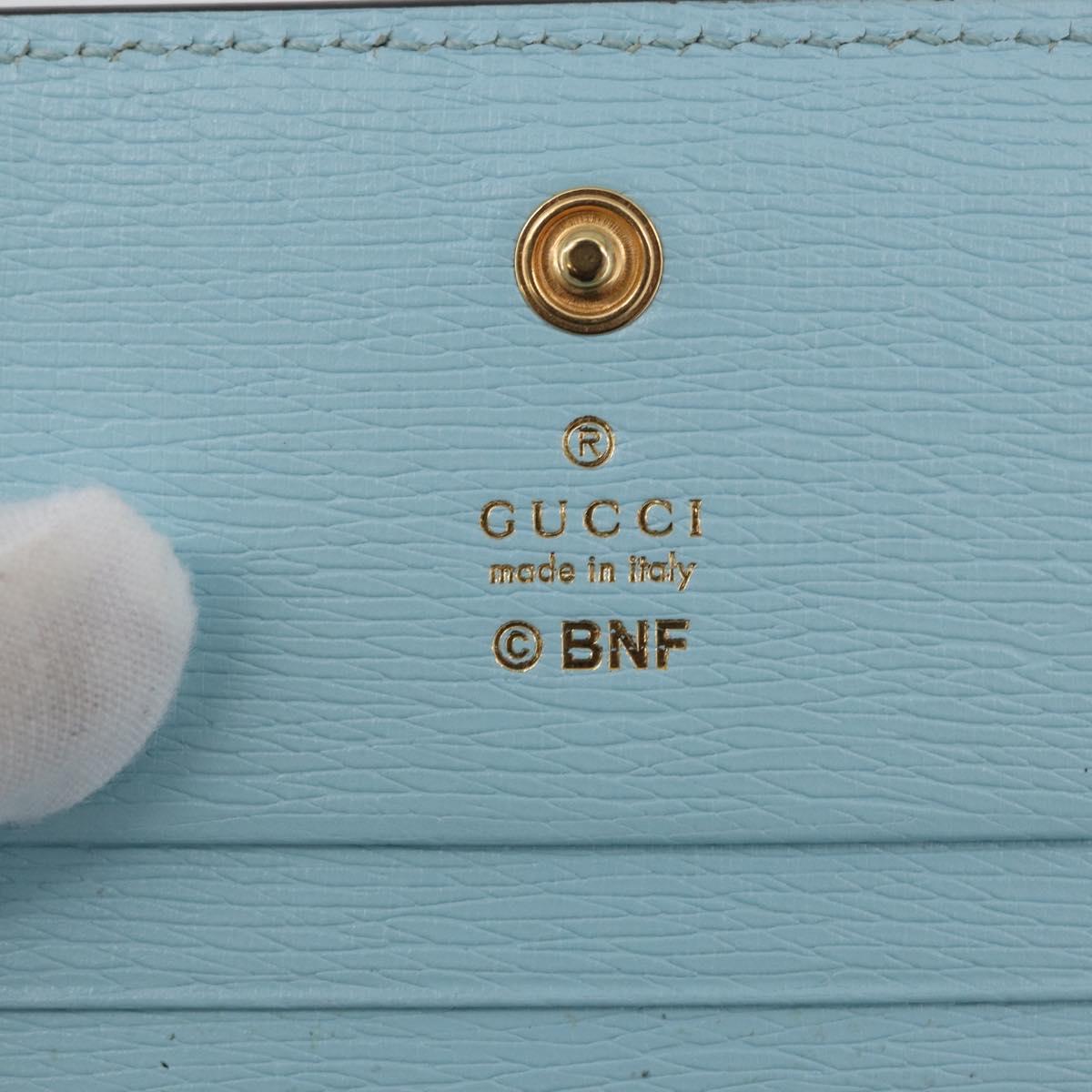 GUCCI Bananya Collaboration Compact Wallet Light Blue 701009 2067 Auth 171852M
