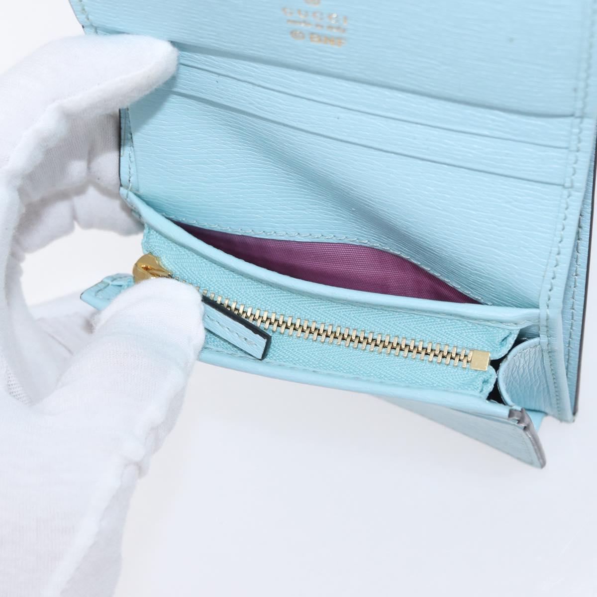 GUCCI Bananya Collaboration Compact Wallet Light Blue 701009 2067 Auth 171852M