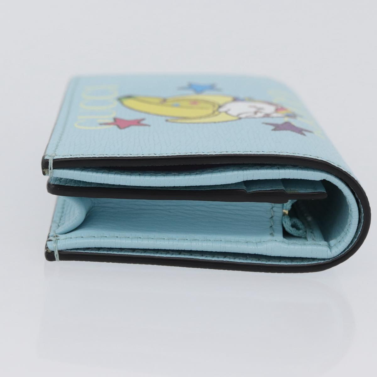 GUCCI Bananya Collaboration Compact Wallet Light Blue 701009 2067 Auth 171852M