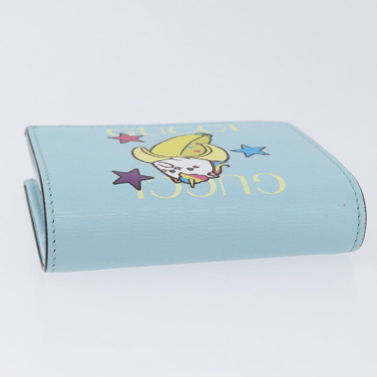 GUCCI Bananya Collaboration Compact Wallet Light Blue 701009 2067 Auth 171852M