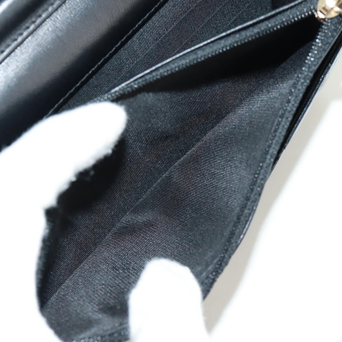 CHANEL Matelasse Chain Wallet Lamb Skin Black CC Auth 171862SAM
